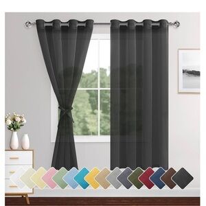 Black Sheer Curtains